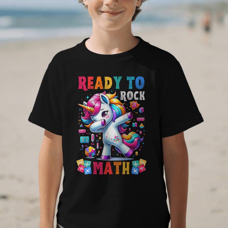Student Back To School Math Squad Kids Girls Smarter Unicorn Graphic Kid T-Shirt