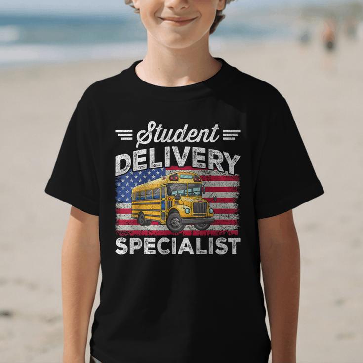 Students Delivery Specialist Back To School Bus Driver Graphic Kid T-Shirt