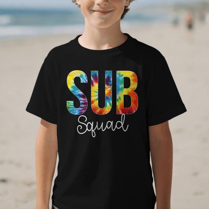Sub Squad For Work Tie Dye Back To School Appreciation Day Graphic Kid T-Shirt Sub Squad For Work Tie Dye Back To School Appreciation Day Graphic Kid T-Shirt