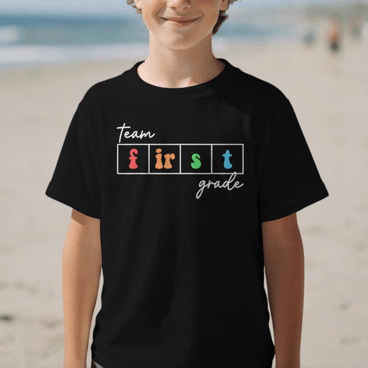 Team First Grade Back To School First Day Of 1st Grade Cute Graphic Kid T-Shirt Team First Grade Back To School First Day Of 1st Grade Cute Graphic Kid T-Shirt