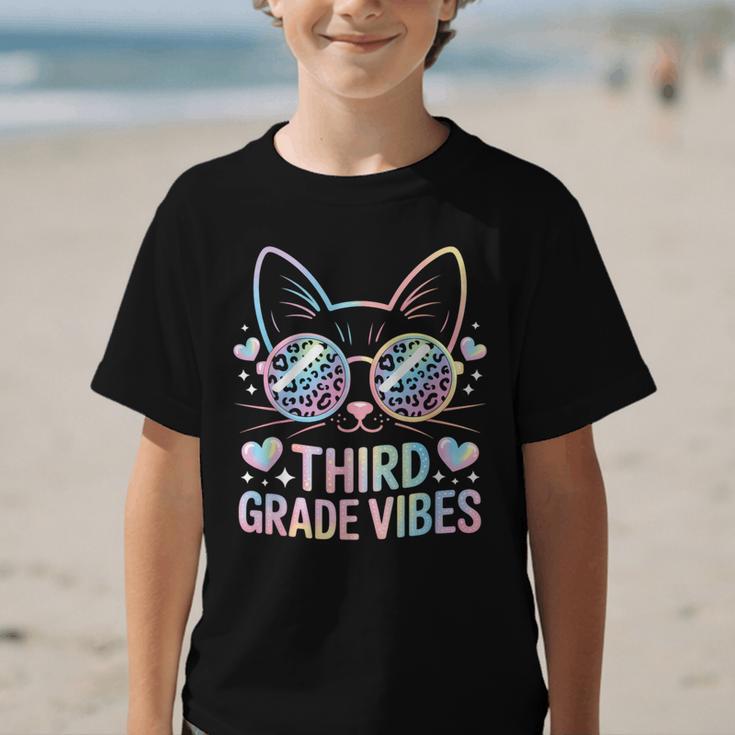 Third 3rd Grade Vibes Back To School Cute Cat Cute For Girls Graphic Kid T-Shirt Third 3rd Grade Vibes Back To School Cute Cat Cute For Girls Graphic Kid T-Shirt