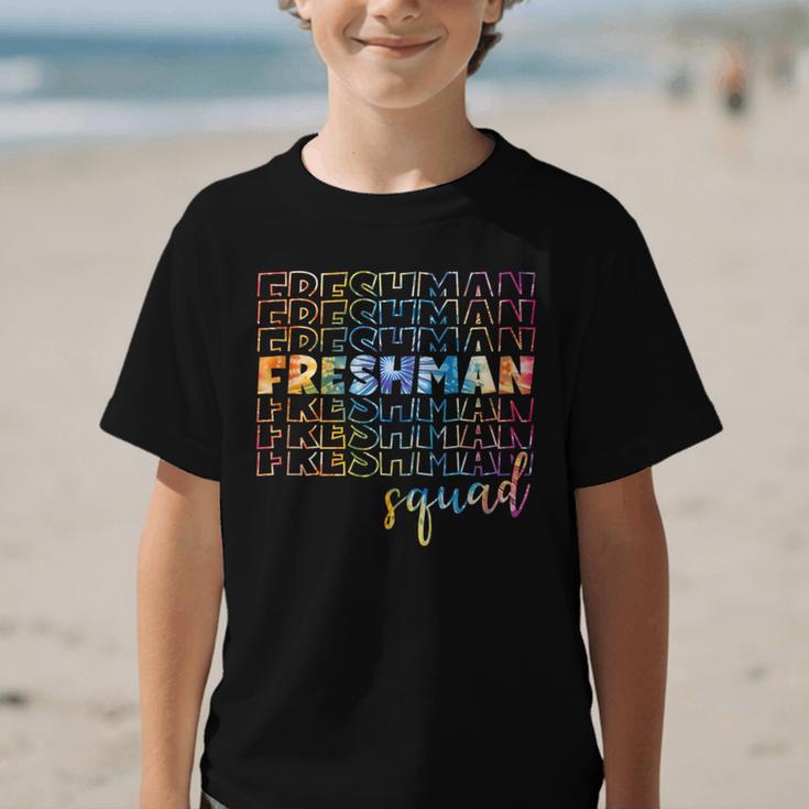 Tie Dye Freshman Squad 9th Grade Back To School High School Graphic Kid T-Shirt Tie Dye Freshman Squad 9th Grade Back To School High School Graphic Kid T-Shirt