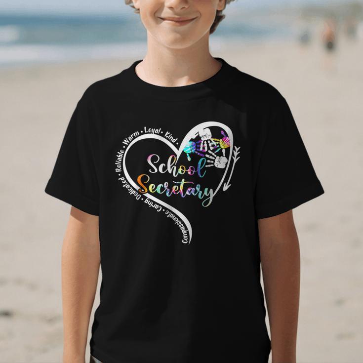 Tie Dye Heart School Secretary Life Tee Cute Back To School Graphic Kid T-Shirt Tie Dye Heart School Secretary Life Tee Cute Back To School Graphic Kid T-Shirt