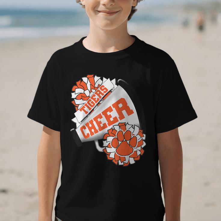 Tigers Cheerleading Back To School Cheer Team Spirit Orange Graphic Kid T-Shirt Tigers Cheerleading Back To School Cheer Team Spirit Orange Graphic Kid T-Shirt