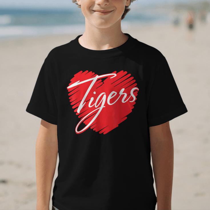 Tigers Heart Back To School Spirit R Graphic Kid T-Shirt Tigers Heart Back To School Spirit R Graphic Kid T-Shirt
