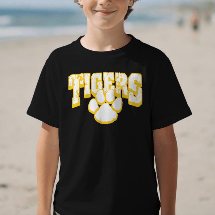 Tigers School Spirit Back To School Y Graphic Kid T-Shirt Tigers School Spirit Back To School Y Graphic Kid T-Shirt