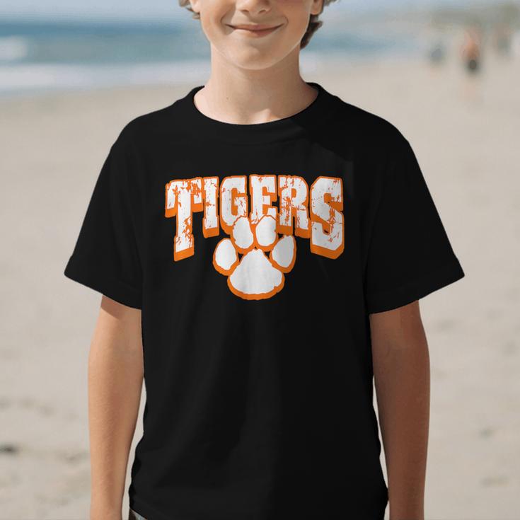 Tigers School Spirit Mascot Back To School Orange Graphic Kid T-Shirt Tigers School Spirit Mascot Back To School Orange Graphic Kid T-Shirt