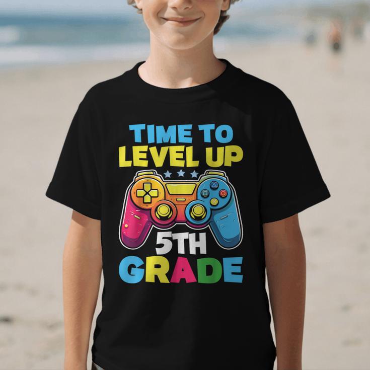 Time To Level Up 5th Grade Video Gamer Kids Back To School Graphic Kid T-Shirt