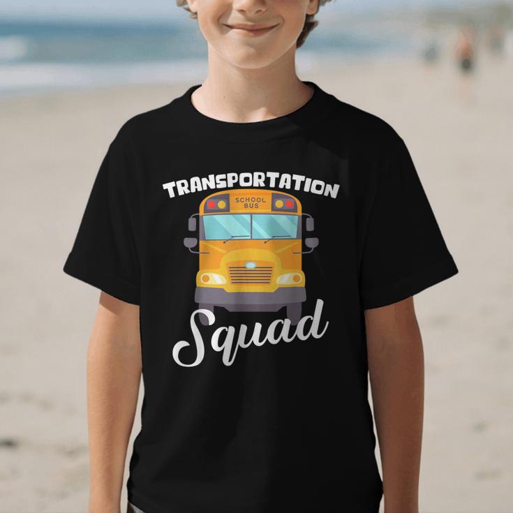 Transportation Squad Back To School Bus Driver Monitor Aide Graphic Kid T-Shirt