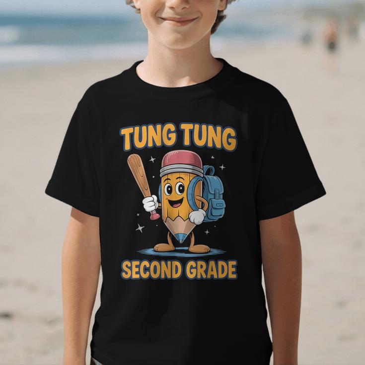 Tung Tung Sahur 2nd Grade Italian Brainrot Back To School Graphic Kid T-Shirt Tung Tung Sahur 2nd Grade Italian Brainrot Back To School Graphic Kid T-Shirt