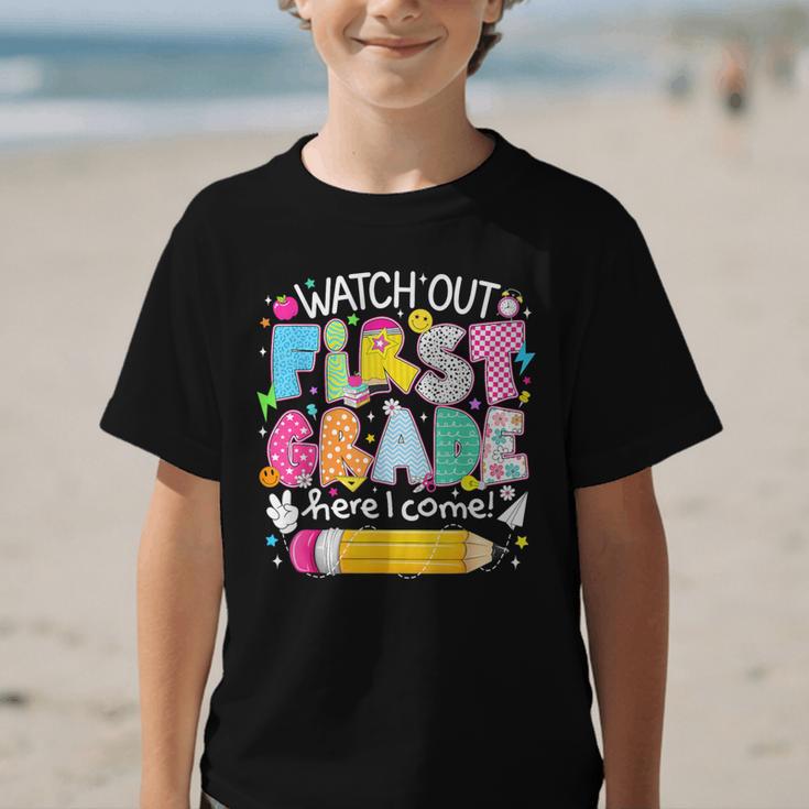 Watch Out First Grade Here I Come Back To School Boy Kids Graphic Kid T-Shirt Watch Out First Grade Here I Come Back To School Boy Kids Graphic Kid T-Shirt