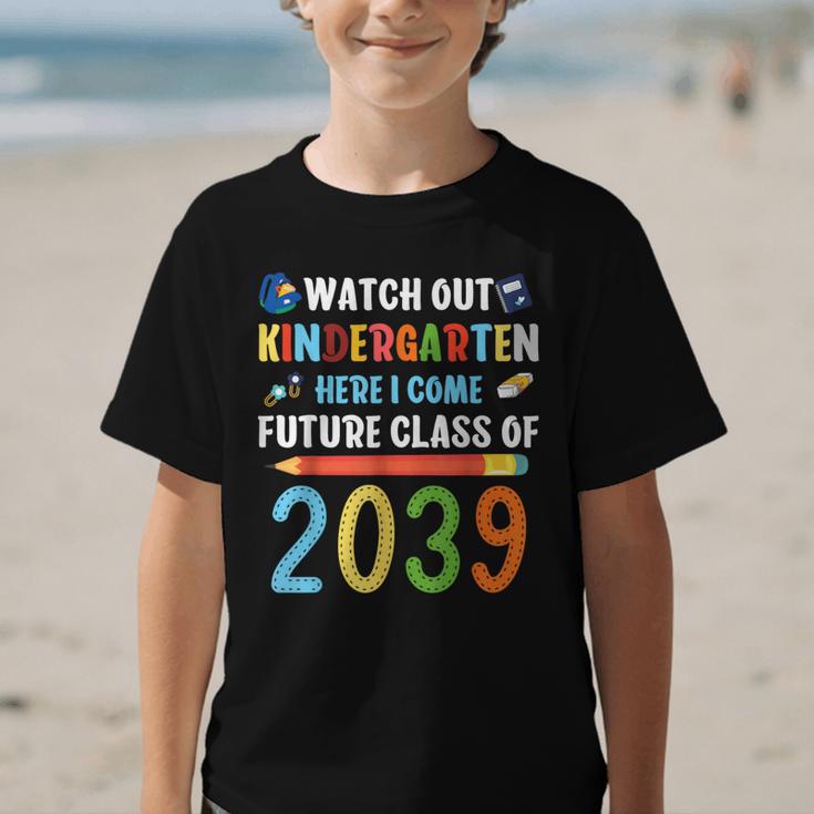 Watch Out Kindergarten Here I Come Shirts Back To School Graphic Kid T-Shirt