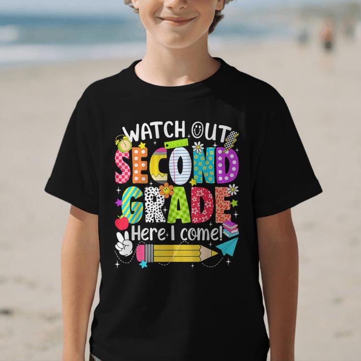 Watch Out Second Grade Here I Come Back To School Boys Girls Graphic Kid T-Shirt Watch Out Second Grade Here I Come Back To School Boys Girls Graphic Kid T-Shirt