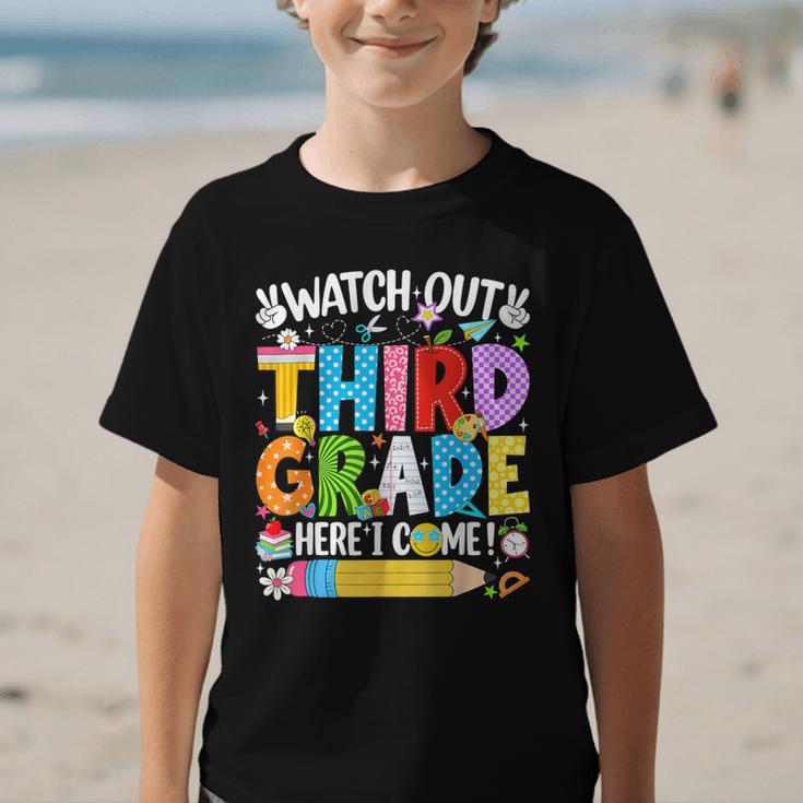 Watch Out Third Grade Here I Come Back To School Girls Kids Graphic Kid T-Shirt Watch Out Third Grade Here I Come Back To School Girls Kids Graphic Kid T-Shirt