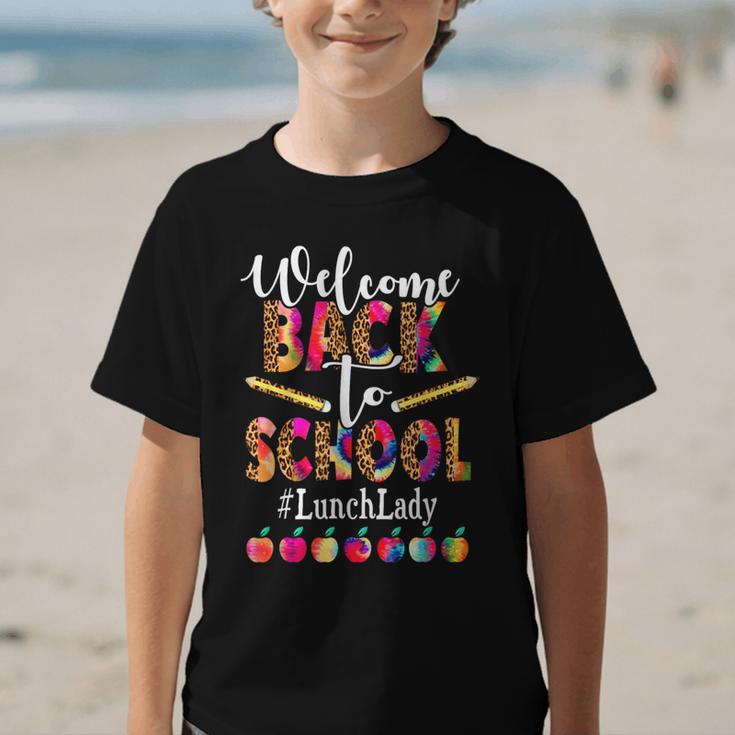Welcome Back To School Lunch Lady Leopard On First Day Of School Graphic Kid T-Shirt Welcome Back To School Lunch Lady Leopard On First Day Of School Graphic Kid T-Shirt