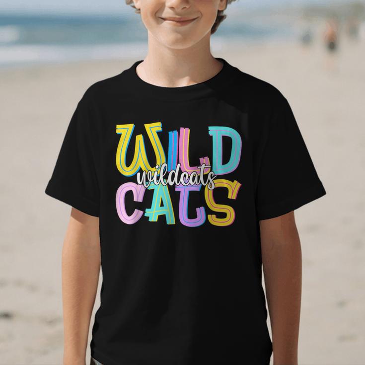 Wildcats School Spirit Groovy Back To School Girls Graphic Kid T-Shirt Wildcats School Spirit Groovy Back To School Girls Graphic Kid T-Shirt