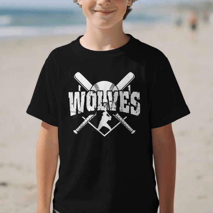 Wolves Baseball Back To School Spirit Graphic Kid T-Shirt Wolves Baseball Back To School Spirit Graphic Kid T-Shirt