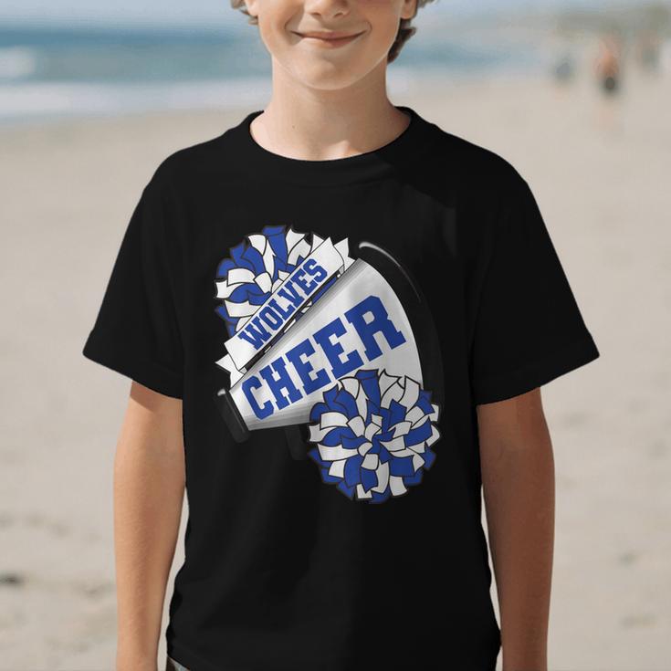 Wolves Cheer Back To School Cheerleading Spirit B Graphic Kid T-Shirt Wolves Cheer Back To School Cheerleading Spirit B Graphic Kid T-Shirt