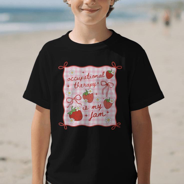 Women Occupational Therapy Cute Strawberry OT Back To School Graphic Kid T-Shirt