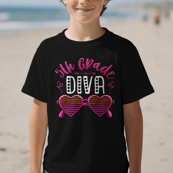 Women's 5th Grade Diva Back To School Fifth Grade For Girls Graphic Kid T-Shirt