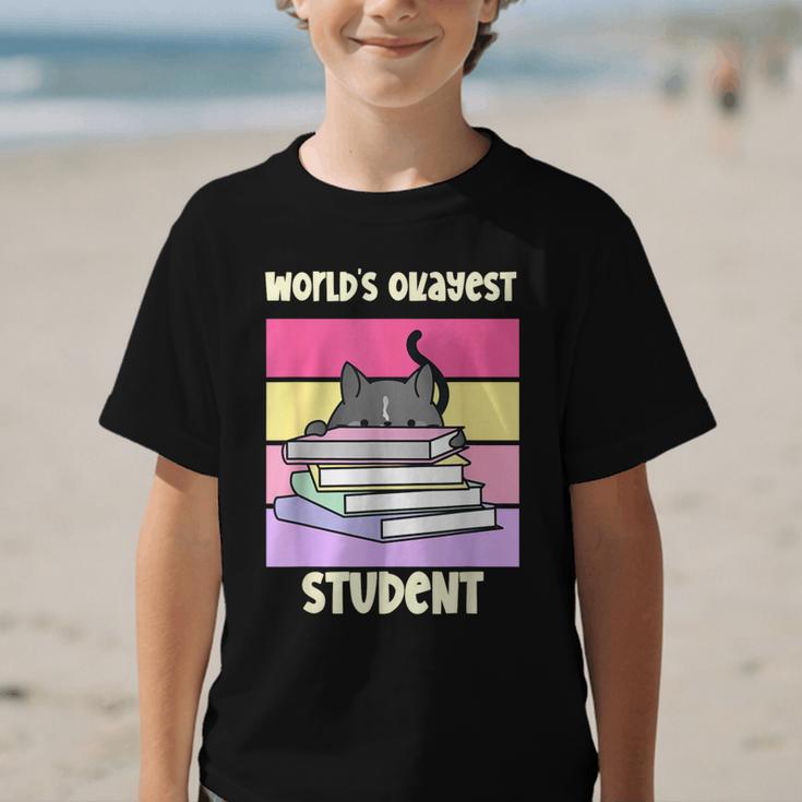 World's Okayest Student Fun Back To School & New Term Graphic Kid T-Shirt World's Okayest Student Fun Back To School & New Term Graphic Kid T-Shirt