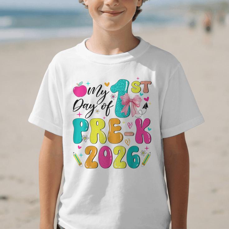 My 1st Day Of Pre-K 2026 Back To School Bow PreK Kids Girls Graphic Kid T-Shirt My 1st Day Of Pre-K 2026 Back To School Bow PreK Kids Girls Graphic Kid T-Shirt