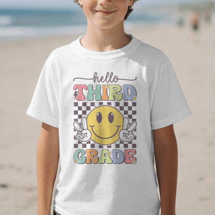 3rd Grade Team Back To School Hello Third Grade Smile Face Graphic Kid T-Shirt 3rd Grade Team Back To School Hello Third Grade Smile Face Graphic Kid T-Shirt