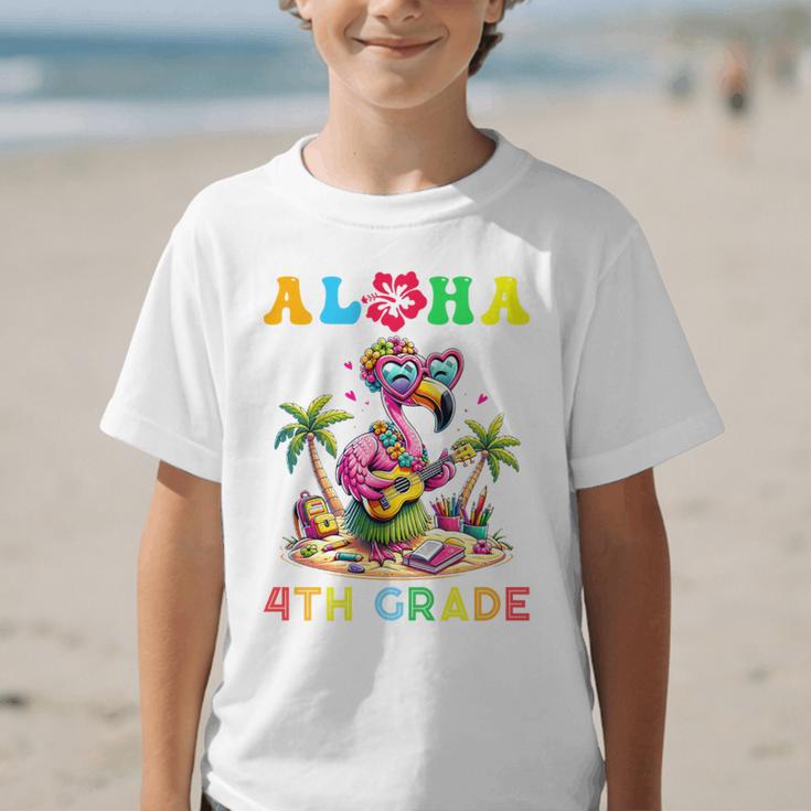 Aloha Fourth Grade Flamingo Hawaii Back To School Kids Girl Premium Tri-Blend Graphic Kid T-Shirt Aloha Fourth Grade Flamingo Hawaii Back To School Kids Girl Premium Tri-Blend Graphic Kid T-Shirt