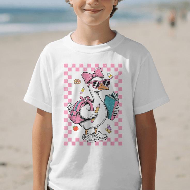 Back To School Goose First Day Of School Boy Girl Graphic Kid T-Shirt Back To School Goose First Day Of School Boy Girl Graphic Kid T-Shirt