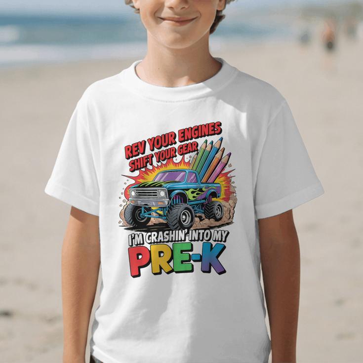 Back To School Pre-K Preschool Monster Truck First Day Boys Graphic Kid T-Shirt