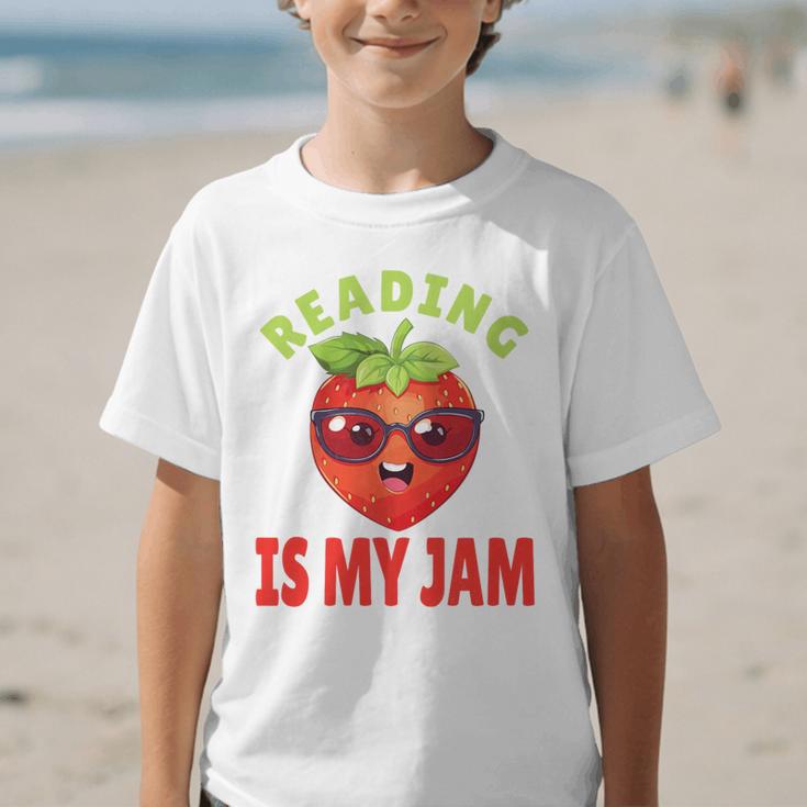Back To School Reading Is My Jam School Librarian Premium Tri-Blend Graphic Kid T-Shirt