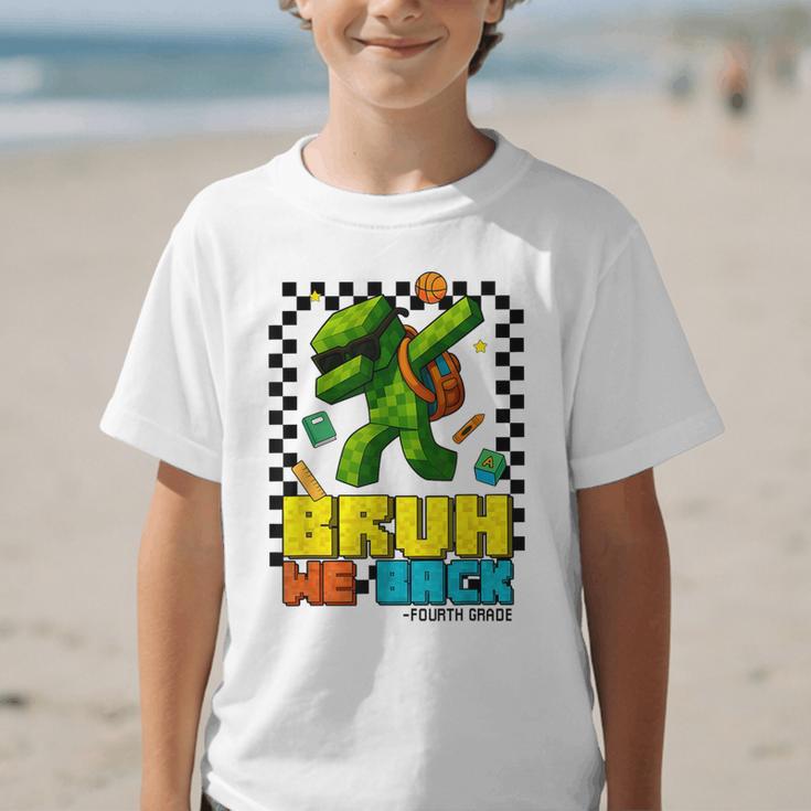 Bruh We Back 4th Grade Back To School Gamer Dabbing Boy Kids Graphic Kid T-Shirt Bruh We Back 4th Grade Back To School Gamer Dabbing Boy Kids Graphic Kid T-Shirt