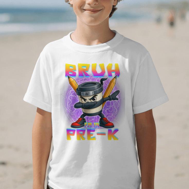 Bruh I'm In Pre-K Back To School Italian Brainrot Premium Tri-Blend Graphic Kid T-Shirt