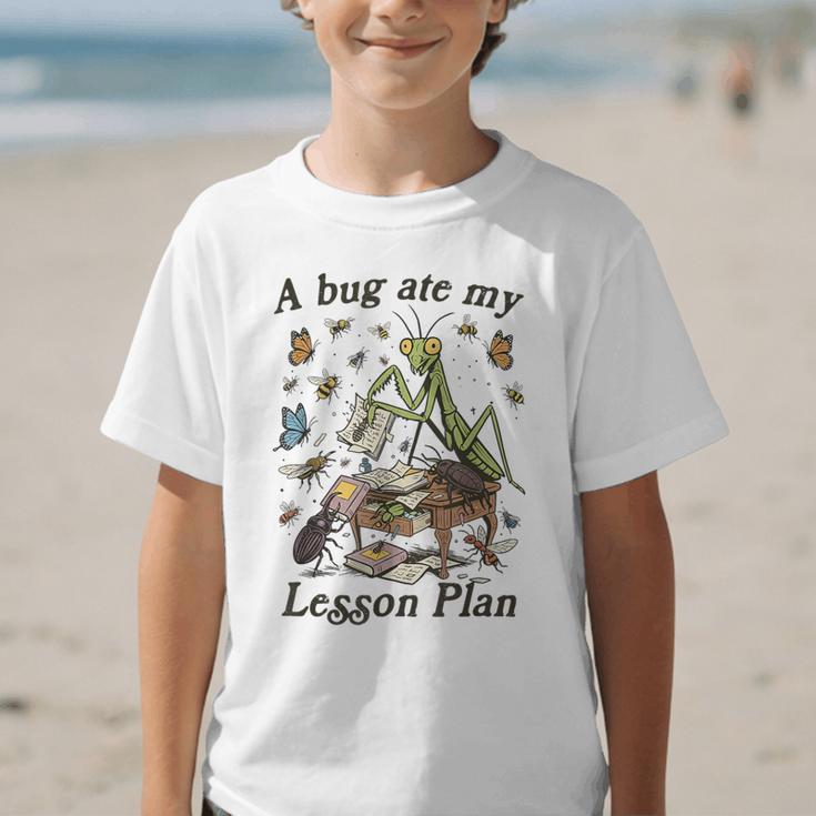 Bug Lover Insect Back To School A Bug Ate My Lesson Plan Graphic Kid T-Shirt Bug Lover Insect Back To School A Bug Ate My Lesson Plan Graphic Kid T-Shirt