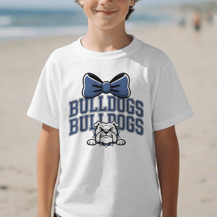 Bulldogs Mascot Team Spirit Sports Fan Back To School Graphic Kid T-Shirt Bulldogs Mascot Team Spirit Sports Fan Back To School Graphic Kid T-Shirt