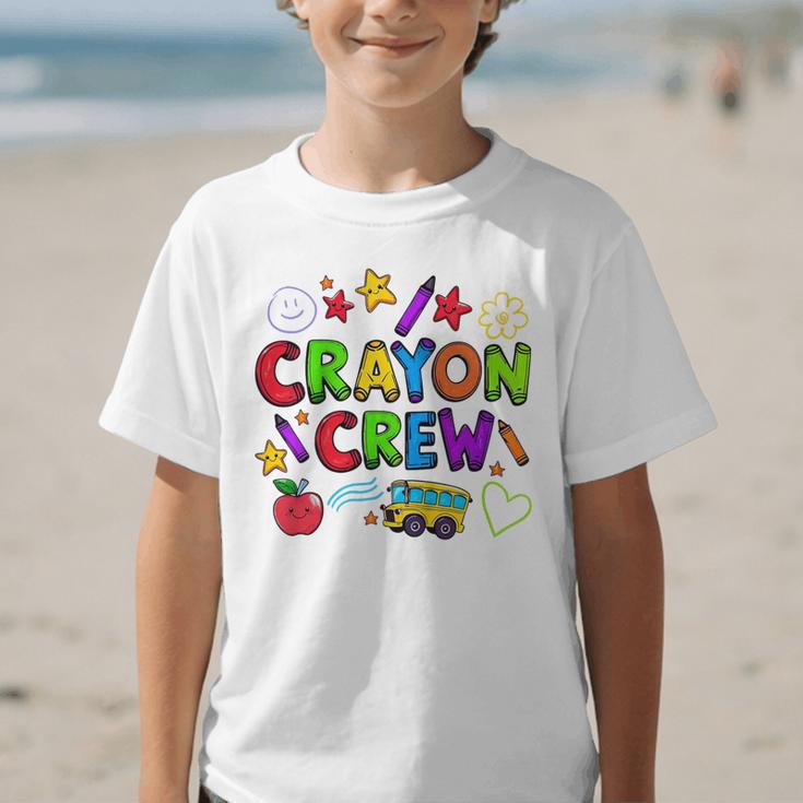 Crayon Crew Cute Back To School Graphic Kid T-Shirt