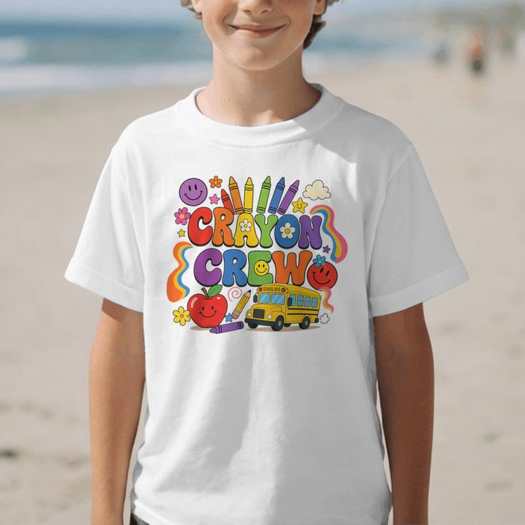 Crayon Crew Cute Back To School Vibes Student Graphic Kid T-Shirt Crayon Crew Cute Back To School Vibes Student Graphic Kid T-Shirt