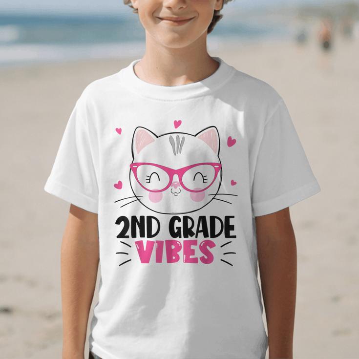 Cute 2nd Grade Vibes Cat Kitten Lover Back To School Girls Graphic Kid T-Shirt Cute 2nd Grade Vibes Cat Kitten Lover Back To School Girls Graphic Kid T-Shirt