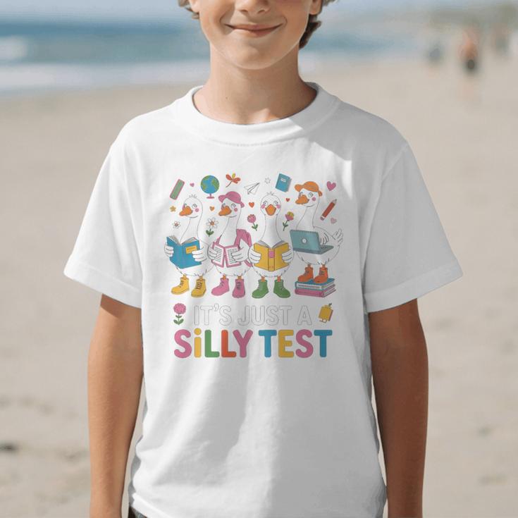 Cute Geese Silly Test Back To School Student Motivation Graphic Kid T-Shirt Cute Geese Silly Test Back To School Student Motivation Graphic Kid T-Shirt