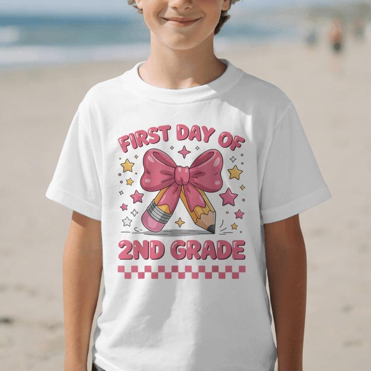 First Day Of 2nd Grade Coquette Back To School Girls Kids Graphic Kid T-Shirt First Day Of 2nd Grade Coquette Back To School Girls Kids Graphic Kid T-Shirt