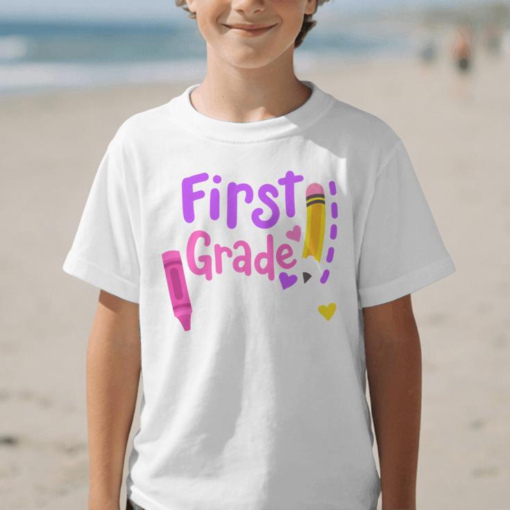 First Grade Diva Welcome Back To School 1st Grade Kids Performance Graphic Kid T-Shirt