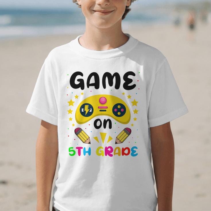 Game On 5th Grade Cute Video Gamer Back To School 20256Kids Graphic Kid T-Shirt Game On 5th Grade Cute Video Gamer Back To School 20256Kids Graphic Kid T-Shirt