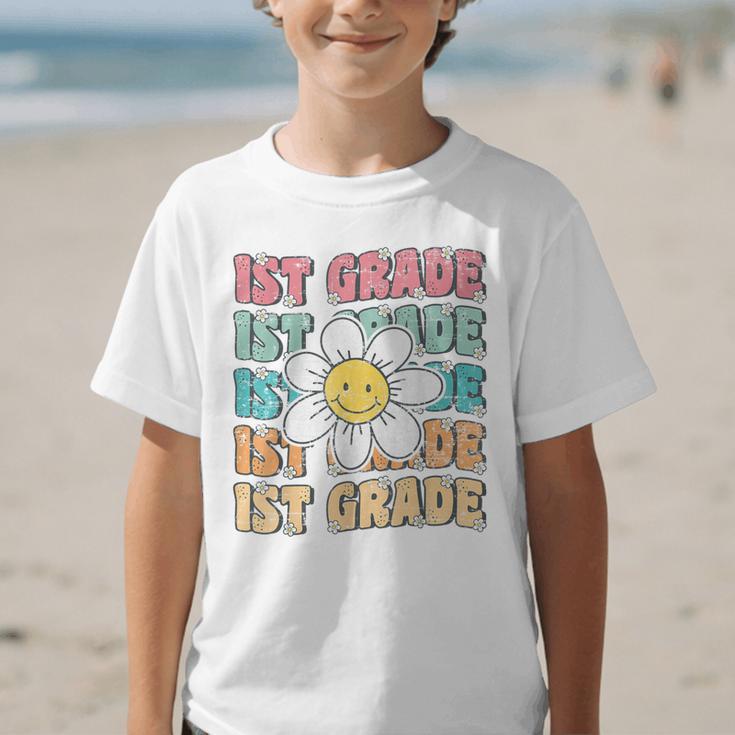 Groovy 1st Grade Back To School First Day Of First Grade Graphic Kid T-Shirt Groovy 1st Grade Back To School First Day Of First Grade Graphic Kid T-Shirt