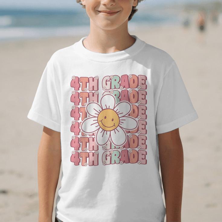 Groovy 4th Grade Back To School First Day Of Fourth Grade Graphic Kid T-Shirt Groovy 4th Grade Back To School First Day Of Fourth Grade Graphic Kid T-Shirt