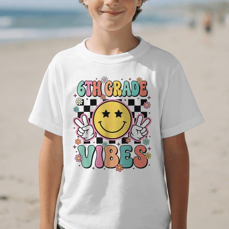 Groovy Sixth 6TH Grade Vibes Back To School First Day Kids Graphic Kid T-Shirt Groovy Sixth 6TH Grade Vibes Back To School First Day Kids Graphic Kid T-Shirt