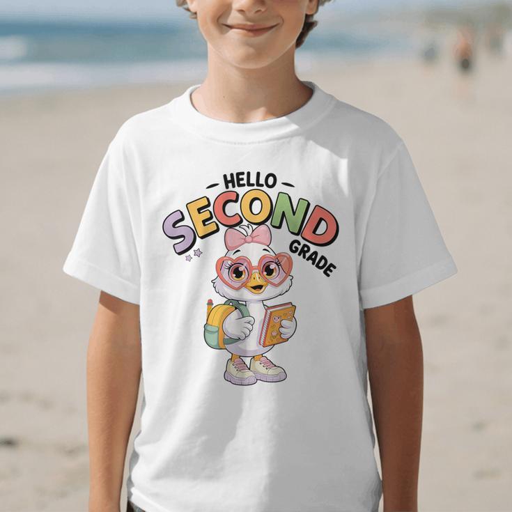 Hello Second Grade Cute Goose Back To School 2nd Grade Girls Graphic Kid T-Shirt Hello Second Grade Cute Goose Back To School 2nd Grade Girls Graphic Kid T-Shirt