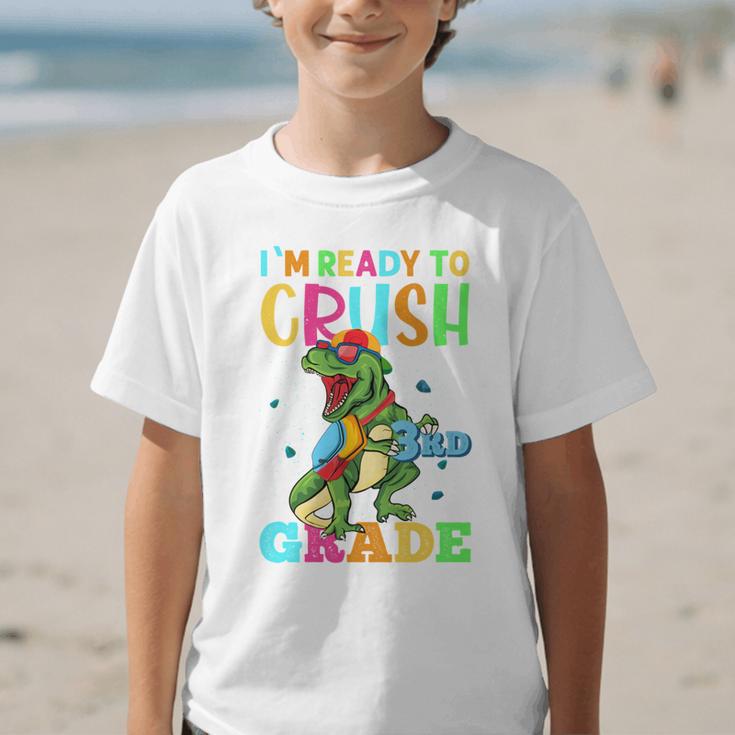 I'm Ready To Crush 3rd Grade Dinosaur Back To School Graphic Kid T-Shirt I'm Ready To Crush 3rd Grade Dinosaur Back To School Graphic Kid T-Shirt