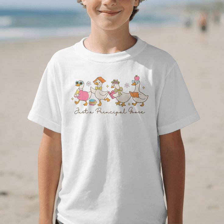 Just a Principal Goose Back To School Silly Goose Principal Graphic Kid T-Shirt Just a Principal Goose Back To School Silly Goose Principal Graphic Kid T-Shirt
