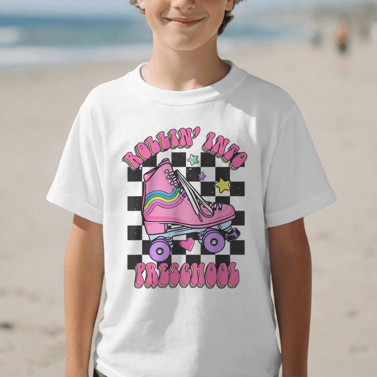 Kids Back To School Skating Rollin Into Preschool Graphic Kid T-Shirt Kids Back To School Skating Rollin Into Preschool Graphic Kid T-Shirt