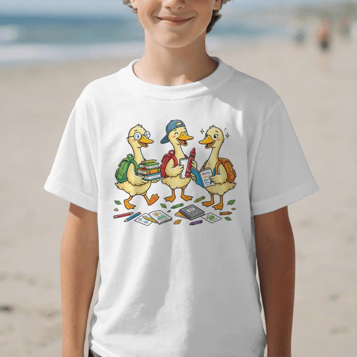 Kindergarten 1st Grade Goose Back To School Boys Graphic Kid T-Shirt
